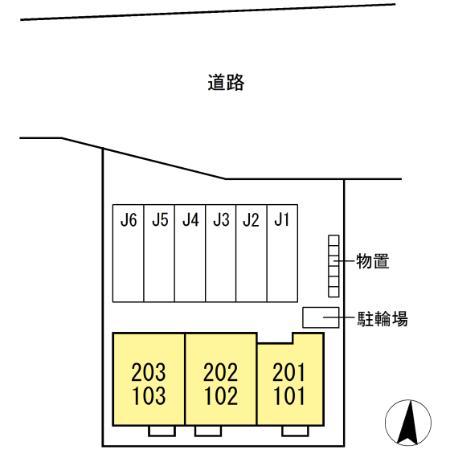 サンボナール(1LDK/1階)の間取り写真