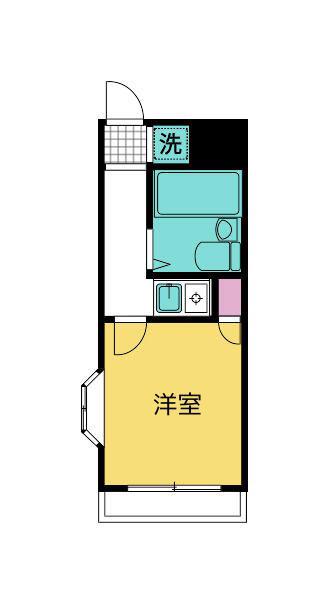 シティプラザ大宮三橋(1K/2階)の間取り写真