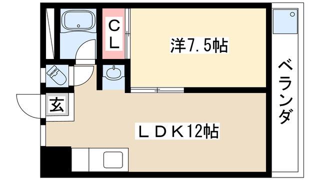 コーポ小池(1LDK/3階)の間取り写真