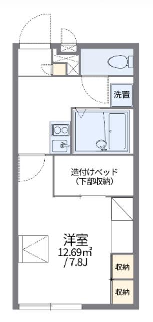 レオパレスリバーサイド コート(1K/2階)の間取り写真