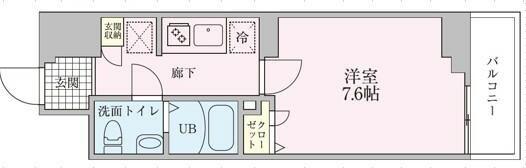 T-TERRACE西大島(1K/8階)の間取り写真