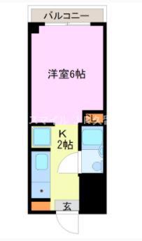 クリーンハイツ(1K/2階)の間取り写真
