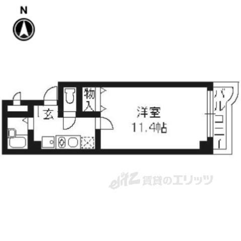 SAWARABIハイッテン(1K/6階)の間取り写真