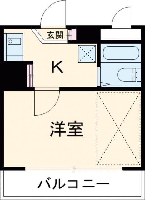 シティパレスJR郡山駅前P-2(1K/5階)の間取り写真