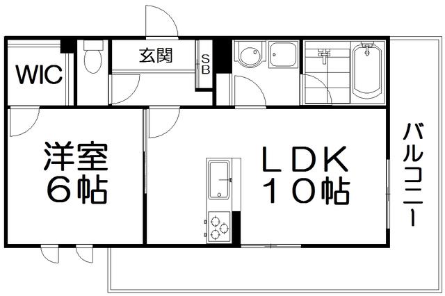 SHAMAISONT・K(1LDK/3階)の間取り写真