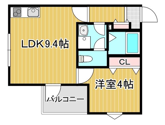 LA-CREA ZII(1LDK/2階)の間取り写真