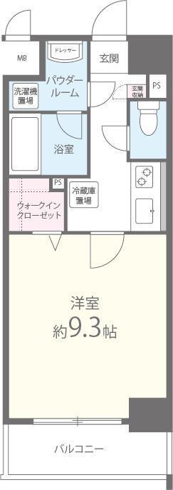 コージーコート(1K/3階)の間取り写真