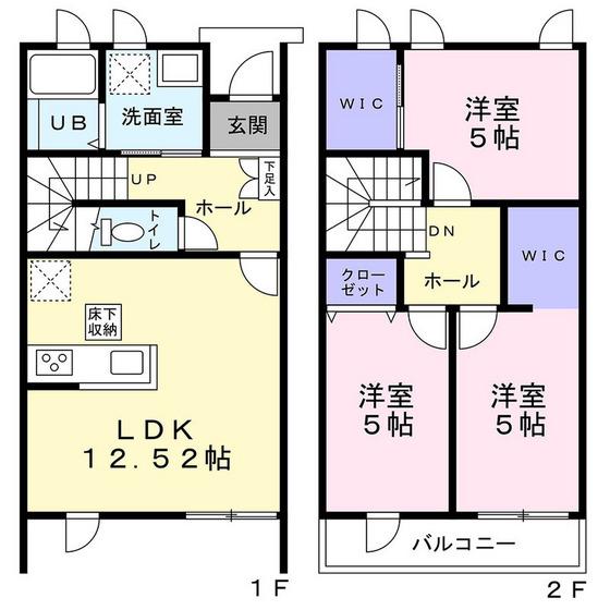 ONE VILLAGE A(3LDK/2階)の間取り写真