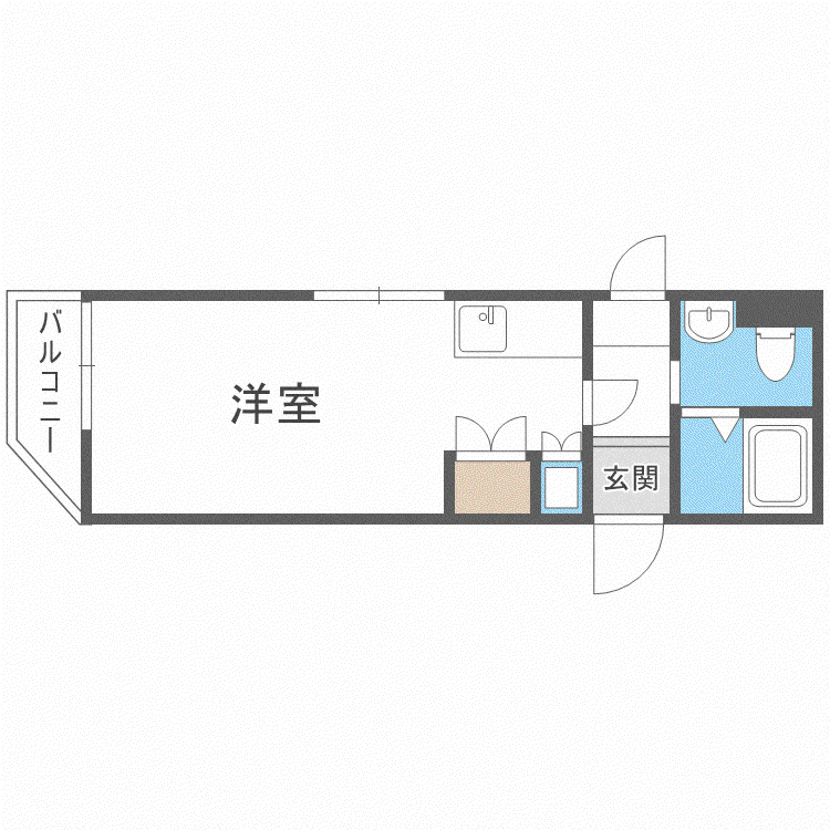 メゾン花(1K/3階)の間取り写真