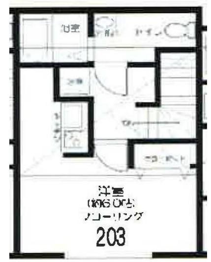 ROW HOUSE 江古田(ワンルーム/2階)の間取り写真