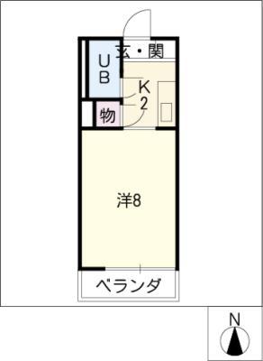 ニューサープラス和(1K/2階)の間取り写真