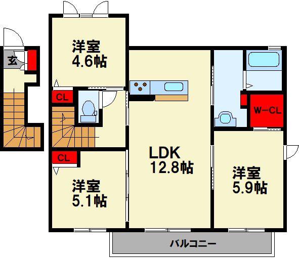 ファーストタワー(3LDK/2階)の間取り写真
