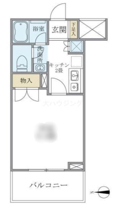 リュミエール三田(1K/5階)の間取り写真