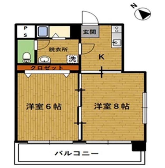 須田マンション(2K/3階)の間取り写真