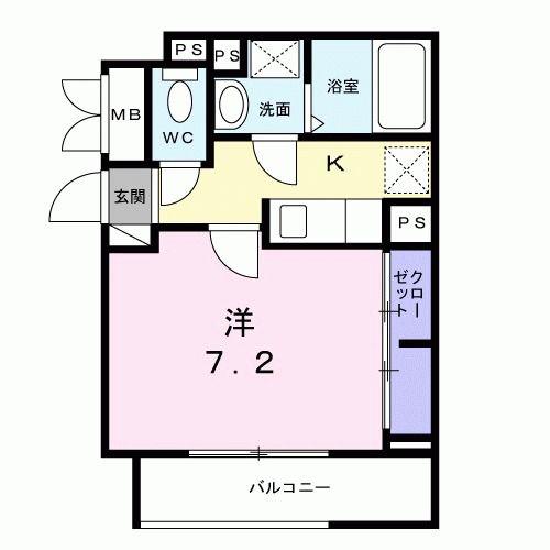 ラグーナ ルカ(1K/2階)の間取り写真