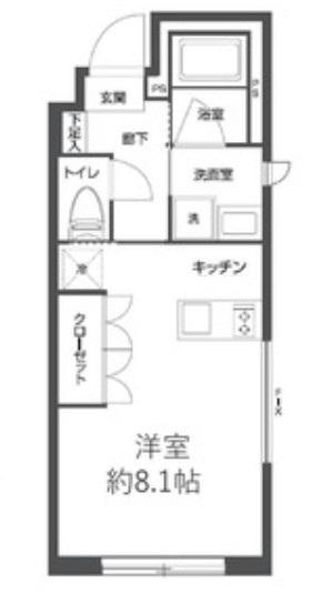 プラティーク森下(ワンルーム/3階)の間取り写真