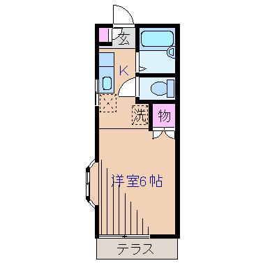 パレ菊名(1K/1階)の間取り写真
