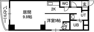 プルミエール札幌(1LDK/8階)の間取り写真