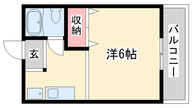 コーポ神明(1K/1階)の間取り写真