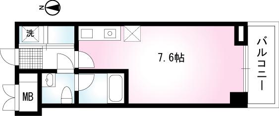 GOBANKAN(ワンルーム/3階)の間取り写真