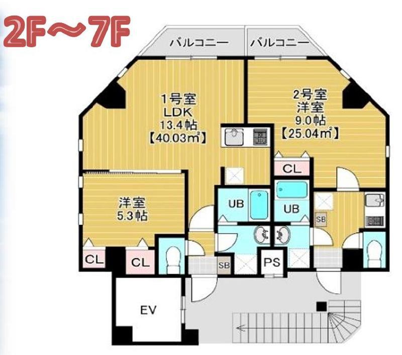ソラトワーヌ(1LDK/6階)の間取り写真