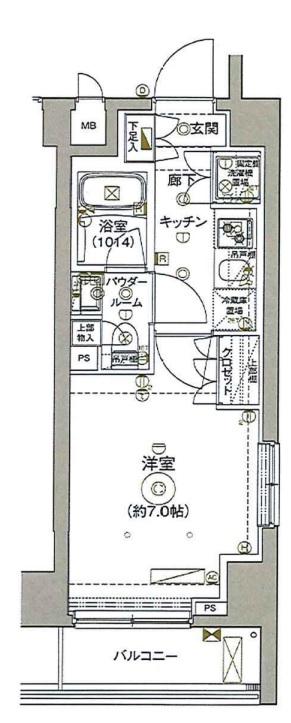 セジョリ川崎(1K/6階)の間取り写真