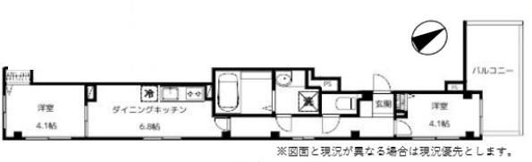 GI RASOLE ジラソーレ(2DK/3階)の間取り写真