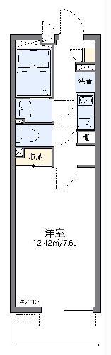 レオネクストハロー北浦和(1K/1階)の間取り写真