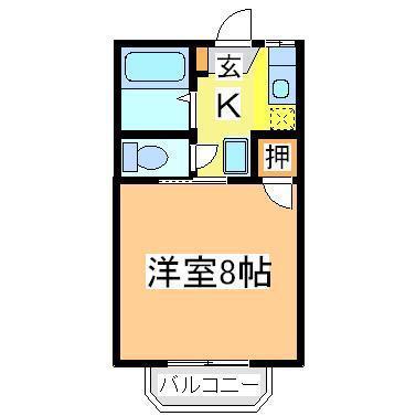 アルビレオ I(1K/1階)の間取り写真