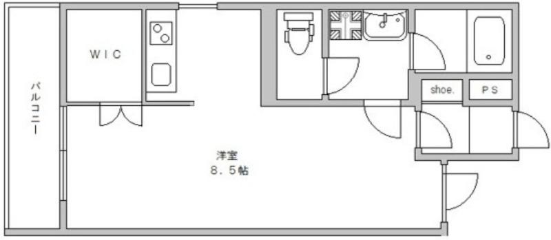 @SANCHA(ワンルーム/3階)の間取り写真