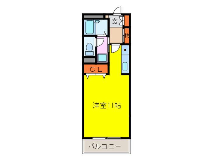HON JORGEIII(ワンルーム/2階)の間取り写真