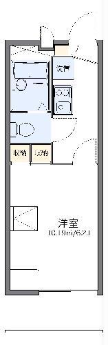 レオパレスバリオクラーロ(1K/2階)の間取り写真