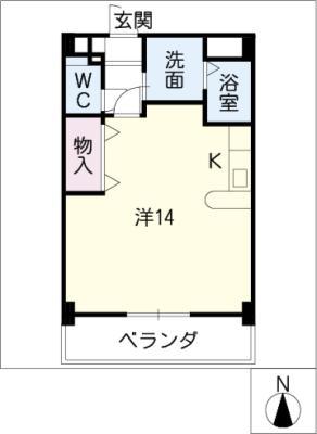 YARAKUIII(ワンルーム/4階)の間取り写真