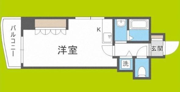 グランテール(ワンルーム/6階)の間取り写真