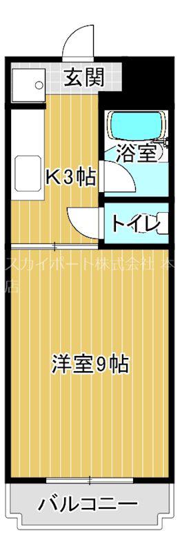舘山寺ニューハイツ(1K/1階)の間取り写真