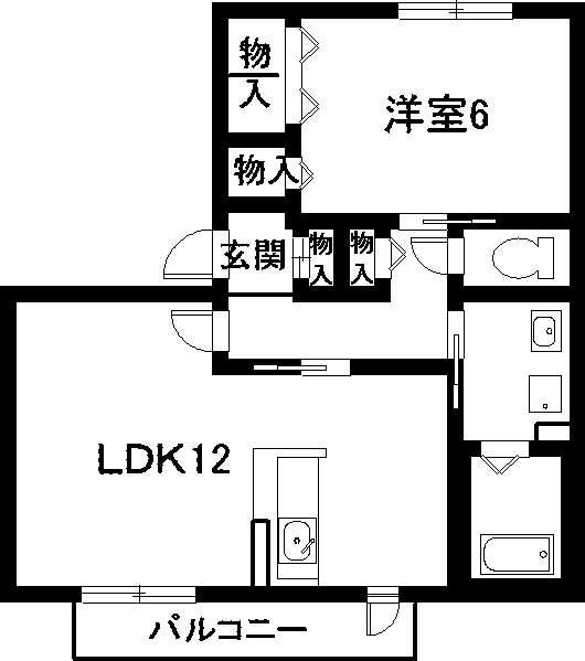 エクセレンス クリア(1LDK/1階)の間取り写真