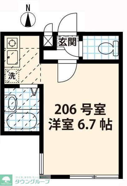 IVY HOMEアイビーホーム(1K/2階)の間取り写真