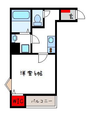 REGIES八尾駅前(ワンルーム/1階)の間取り写真