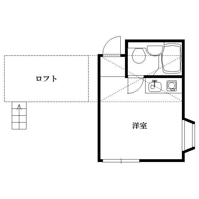 ロージェIII(ワンルーム/1階)の間取り写真