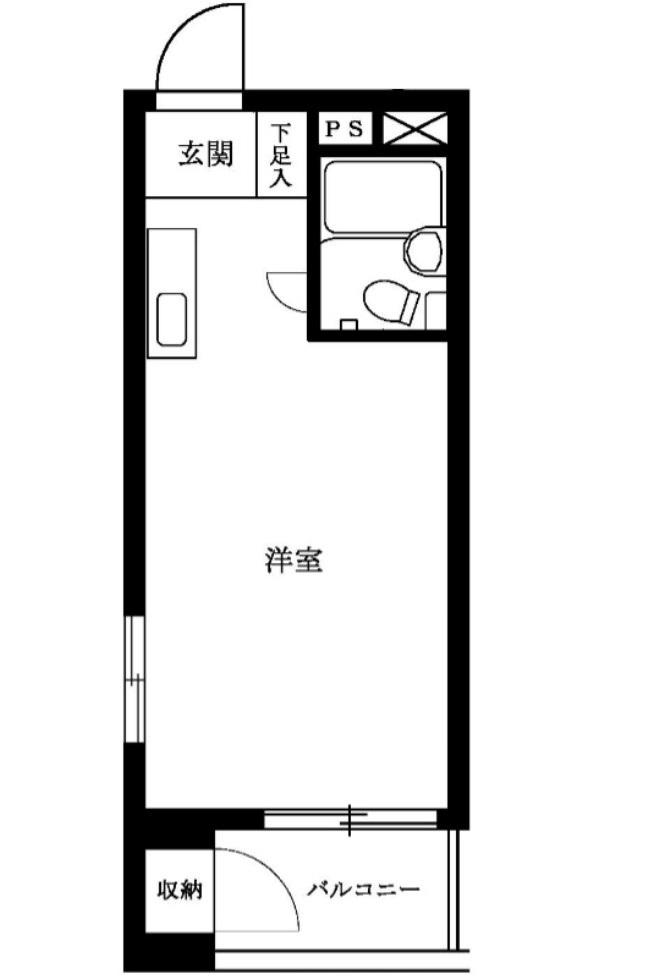 メゾンドポルシュ(ワンルーム/5階)の間取り写真