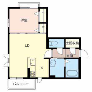 シャーメゾン ラ・テール(1LDK/2階)の間取り写真
