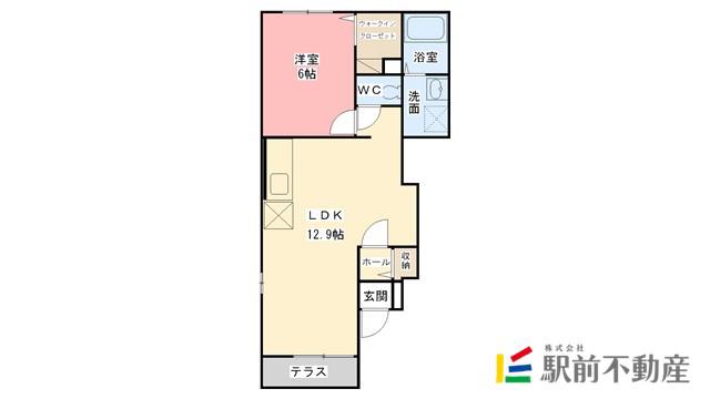 レスト・パークII(1LDK/1階)の間取り写真
