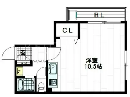 プライム今里(1K/4階)の間取り写真