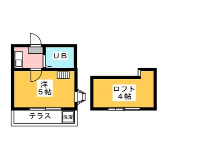 ルビアンハイツ(1K/1階)の間取り写真