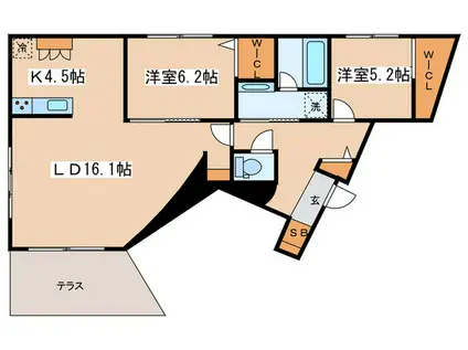 MIYANOMORI-CITY.STELLA(2LDK/1階)の間取り写真