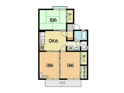 グランドミールA(3DK/1階)の間取り写真