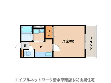 クレセールメゾンA(1K/2階)の間取り写真