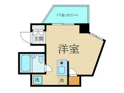 プレール新宿余丁町(1K/4階)の間取り写真