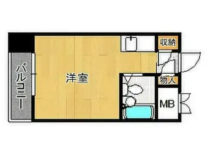 プチメゾン室見(ワンルーム/3階)の間取り写真