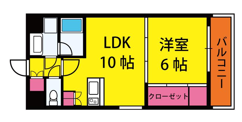 マドンナTOWN RITZ(1LDK/2階)の間取り写真